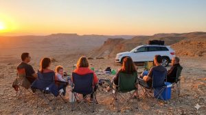 משפחה מטיילת עם צ'ימיגג